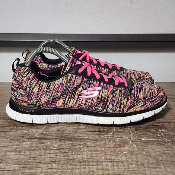 Skechers Flex Appeal Women's Casual Comfort Shoes Sneakers Size 9 Multicolor - Picture 3 of 9